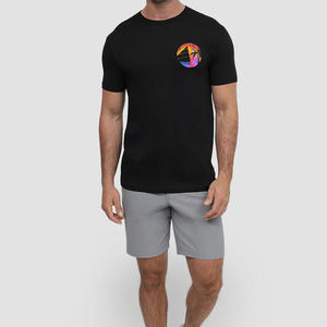T-shirt pour homme de haute qualité 100% coton uni avec impression en relief, séchage rapide, respirant, décontracté, streetwear, fabriqué au Pakistan - Product Image 3