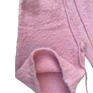 Custom Designed Half-Length Soft <b>Pink</b> Mohair <b>Shorts</b> Casual Cotton Sports Wear Elastic Waist Solid Pattern Running Made Canvas - Product Image 2