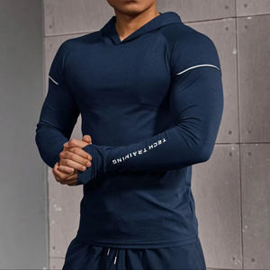 เสื้อฮู้ดออกกำลังกายผู้ชายทรงเข้ารูป ออกแบบมาสำหรับการฝึกเพาะกาย - Product Image 1