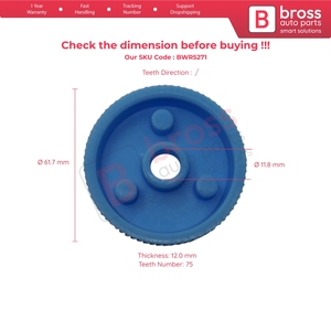 Moteur de lève-vitre électrique BWR5271 avec engrenage interne pour Punto 188 - Product Image 5
