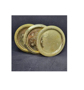 Sous-verres en laiton faits à la main de qualité supérieure, écologiques, épaisseur personnalisée, pour table, bar, sous-verres en métal pour tasse à thé, vin - Product Image 3