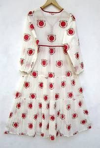 Vestido largo informal más vendido para mujer, estampado a mano, algodón, estilo occidental, con botones, lavable, exportado en todo el mundo - Product Image 2