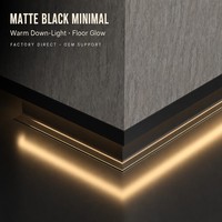 Plinthe LED lumineuse en aluminium, plinthe éclairante pour la décoration du salon d'un appartement