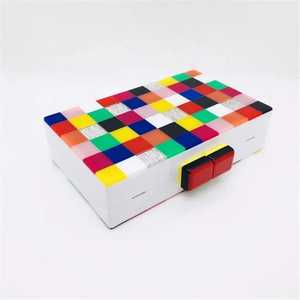 ชุดคลัทช์อีพอกซีเรซินสีทองรูปผีเสื้อสุดหรูพร้อมจี้สำหรับงานแต่งงานของผู้หญิงหลากสี - Product Image 5