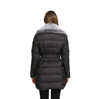 Veste matelassée pour femme grande taille 2024 avec col à capuche, imperméable, coupe-vent, tricotée, avec doublure en nylon et logo personnalisé