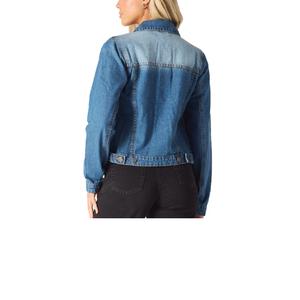 Nouveauté 2024, petite quantité minimale de commande, jean denim avec logo personnalisé, tenue d'automne décontractée, veste jean personnalisée, marque et logo pour femmes - Product Image 2