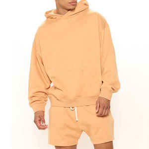 Ensembles sweat à capuche et short pour hommes avec logo personnalisé le plus vendu ensemble deux pièces sweat à capuche et short pour hommes pour adultes respirant - Product Image 6