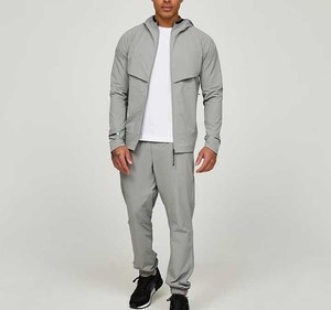 Conjunto Deportivo Informal Unisex de Alta Calidad, Transpirable, de Nailon Regular, con Cierre de Cremallera, Color Sólido, Resistente al Viento, para Otoño - Product Image 1