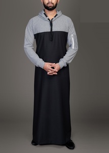 Acheter des thobes musulmanes pour hommes à capuche, Daffah sur mesure, vente en gros de thobes, thobes sur mesure, thobes simples, nouveau design tendance, Jubbah pour hommes - Product Image 3