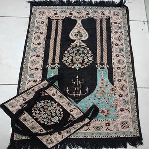 พรมสวดมนต์อิสลามโพลีเอสเตอร์ทันสมัยผ้านุ่มพับได้กันลื่นพิมพ์ลายกระเป๋าซักได้ป้องกันการลื่นสำหรับเดินทาง - Product Image 1