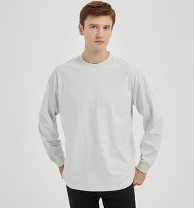 T-shirts décontractés pour hommes en gros, manches longues, tissu rafraîchissant Sorona, t-shirt classique, t-shirts à manches longues - Product Image 1