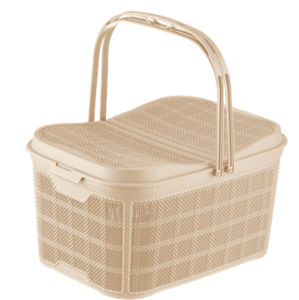 ภาชนะเก็บของปิกนิกพลาสติก PP ฝาปิดพร้อมหูหิ้ว 26 ลิตร เป็นมิตรกับสิ่งแวดล้อม ทนทาน อเนกประสงค์ สำหรับจัดเก็บ ใช้ได้ทั้งกลางแจ้ง แคมป์ปิ้ง และการเดินทาง - Product Image 2