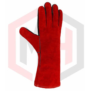 Gants de soudage Tig en cuir de vachette en gros Gants de sécurité en cuir de vache longs et courts du fabricant pakistanais à bas prix - Product Image 2