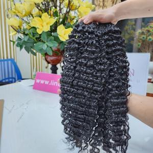 Cabello Remy vietnamita sedoso de alta calidad, cutícula completa alineada, paquetes de ondas profundas, Color Natural, venta al por mayor, extensiones de cabello humano - Product Image 4