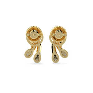 Charmes de tous les jours Boucles d'oreilles en diamant en or jaune Accessoire élégant et luxueux pour tous les jours - Product Image 2