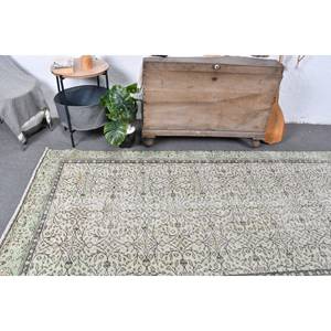Tapis Vintage Vert Blanc Laine Seagrass 4.2 X 8.4ft Classique Turc Grande Zone Patchwork Rectangle Couloir Motif Latex Tapis De Chambre - Product Image 2