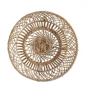 Sous-plat en rotin durable et écologique, artisanat, assiette de présentation/décoration murale pour mariage/table à manger, tapis et coussinets encastrés - Product Image 6