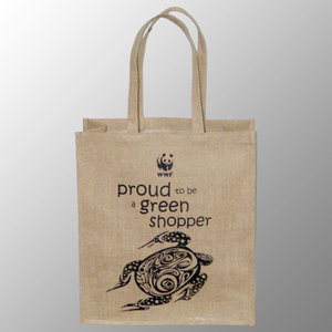 Natürliche umwelt freundliche Jute tasche mit Laminierung im Inneren individuell bedruckt, um Ihre Marke Jute Event verschenken Tasche mit Logo prin zu fördern - Product Image 2