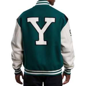 Chaqueta Varsity Bordada para Hombre, Nueva Moda, Bordado Personalizado, Cuello Alto, Mangas Largas, Tela de Lana, Resistente al Viento - Product Image 2