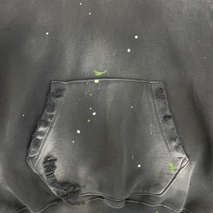 Unisex High Quality Oversized Pullover <b>Hoodie</b> Acid Wash Distressed Sun Faded Design Custom Logo Embroidered <b>Thermal</b> Hoodies OEM - Product Image 5