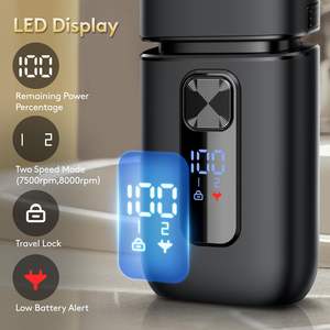 Afeitadora Eléctrica Recargable Negra para Hombre, Impermeable IPX7, con Doble Cuchilla Flotante y Recortadora para el Rostro - Product Image 1