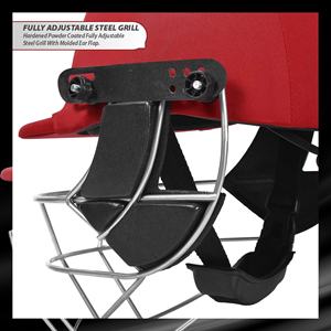 Cascos profesionales calientes Casco de cricket de parrilla de acero ajustable personalizado Equipo de protección ligero duradero sólido para jugadores - Product Image 4