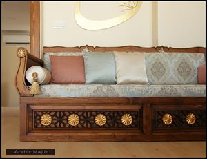 Diseño interior árabe Majlis, diseño clásico moderno, elegante conjunto de sala de estar, asientos de esquina de lujo, diseño que ahorra espacio - Product Image 2