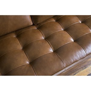 Sofa Bench 200x90cm with Premium Faux Leather Upholstery for Living Rooms-Two Seat <b>Square</b> Design - Product Image 6