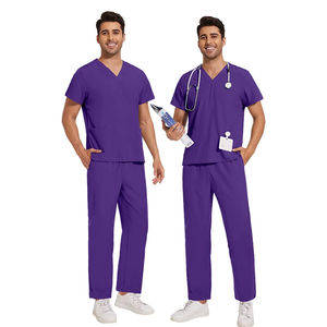 Moda Jogger Scrub traje mujer algodón uniforme médico manga corta enfermera Hospital ropa suave tela personalizada - Product Image 6
