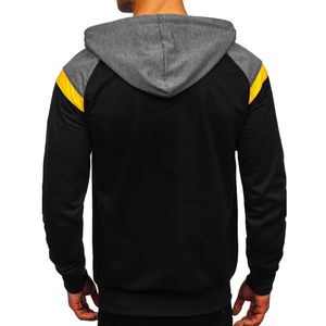 Haute qualité taille personnalisée hommes vêtements de rue mode sweat à capuche surdimensionné tricoté avec fermeture éclair solide motif anti-rétrécissement Logo en gros - Product Image 5