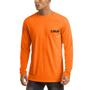 T-shirt en polyester à manches longues chemise de protection solaire de pêche à séchage rapide sport course hauts pullover logo personnalisé - Product Image 5