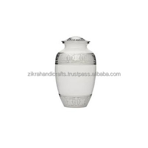 Polished And Enamel Design Cremation Urn Metal Design Best For Human Ashes Custom Made Metal Urns Supplier <b>Cheap</b> Cremation Urns - Product Image 3