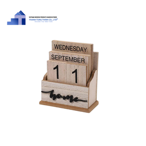 Sản phẩm hàng đầu bán buôn văn phòng quà tặng khắc gỗ Lịch bằng gỗ lịch cho không gian làm việc từ trực tiếp Việt Nam nhà sản xuất - Product Image 4
