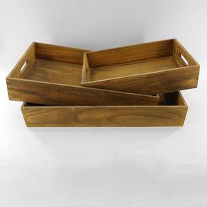 Plateau de service en bois massif pour la maison, les hôtels et les restaurants, utilisez un plateau de service personnalisé provenant de l'inde à un prix raisonnable - Product Image 4