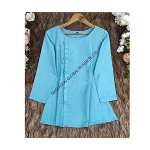 Venta al por mayor de las señoras Tops de moda 100% de alta calidad Casual de manga larga para el invierno de exportación orientada al Frente bajo precio para - Product Image 4