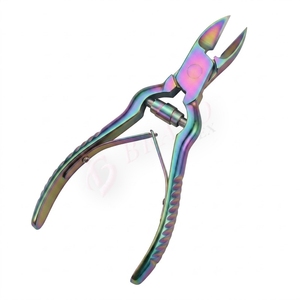 Professional Nail Nipper Heavy Duty Rainbow Stainless Steel Nail Nipper Manicure Pedicure <b>Cuticle</b> <b>Tool</b> Salon Use - Product Image 1