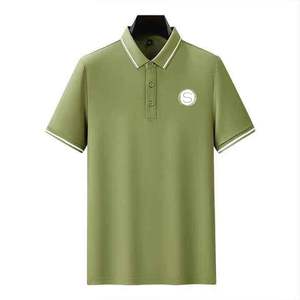 Polo à manches courtes pour hommes Chemise de couleur et de taille en tissu personnalisé OEM Chemises polo pour hommes - Product Image 1