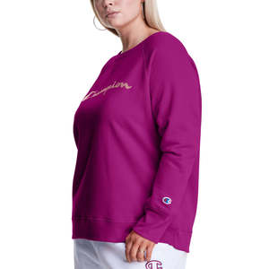 Felpa Grafica Champion da Donna Powerblend Signature Viola Taglia 2X in Maglia Anti-Pilling Leggera per Uso Quotidiano Invernale con Stampa Cartoon - Product Image 1