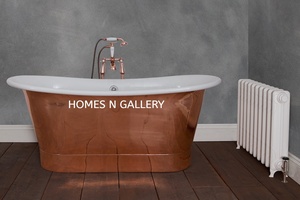 Recién llegado, bañera caliente de cobre moderna y elegante, construcción de Metal sólido, diseño único para uso en el baño de adultos - Product Image 4