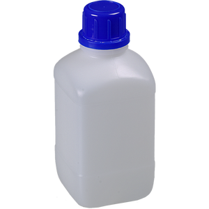 ขวดรีเอเจนต์ทรงสี่เหลี่ยมคอกว้างแคบ ผลิตจากพลาสติกคุณภาพสูง ดีไซน์ทนทานสำหรับใช้ในห้องปฏิบัติการ Burkle GmbH - Product Image 1