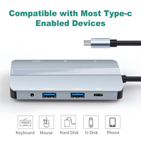 Chargeur USB 3.1 multiport 8-en-1 avec charge rapide PD pour adaptateurs et connecteurs réseau Garantie de 12 mois Certifié RoHS