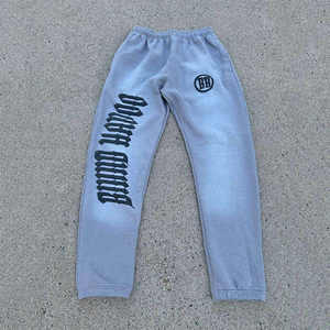 Ensemble Jogging en Velours Y2K sur Mesure, Sweat-Shirt à Broderie Déchirée, Lavage à l'Acide, Vente en Gros, Vêtements de Rue Rétro pour Femmes, Ensemble de Survêtement - Product Image 5