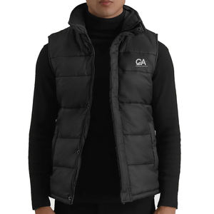 Personalizado sin mangas de alta calidad Unisex Otoño Invierno personalizado en blanco liso burbuja Dowm Puffer Softshell Chaleco de gamuza para hombres - Product Image 1