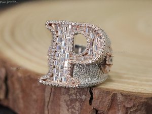 925 Sterling <b>Silver</b> Rhodium Plated high Shine Drip Style VVS Moissanite Diamond Sparkling <b>Ring</b> For <b>Men</b> Women Wear - Product Image 3