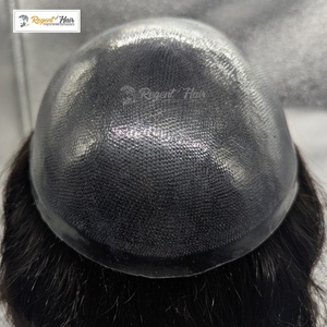 REGENT 100% Peluca de cabello indio recto humano Toda la piel Tupé de piel completa para hombres con trama atada a mano Gran stock disponible - Product Image 6