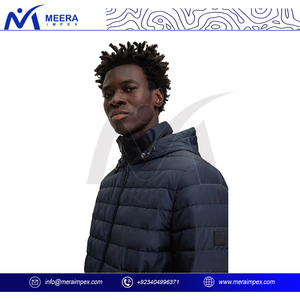 Doudoune d'hiver écologique pour hommes, coupe-vent et imperméable, avec capuche amovible, tissu de rembourrage en polyester recyclé - Product Image 6