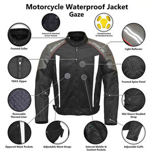 Veste de course d'hiver pour homme au meilleur design, vestes en toile de moto, col montant, coupe-vent, imperméable, respirant, services OEM ODM - Product Image 4