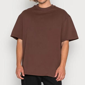 Camiseta de gran tamaño Lisa ligera de alta calidad para Camiseta de algodón y poliéster de calidad para hombre - Product Image 1