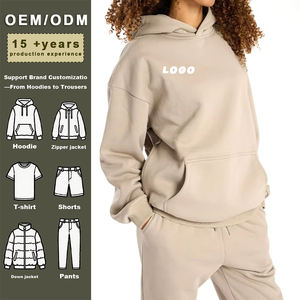 Sudadera con Capucha Personalizada de Estilo Urbano Vintage, Holgada, de Alta Calidad, Gris, de Felpa Gruesa de Algodón, Informal, con Estampado Puff para Mujer - Product Image 2