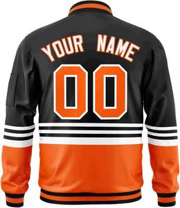 OEM personalizado Varsity chaqueta con cremallera y mangas de cuero al por mayor Letterman chaquetas para jóvenes y adultos - Product Image 1